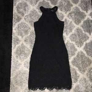 Sexy black lace dress